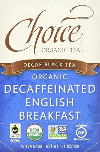 Choice Organics - Organic Decaffeinated English Breakfast Tea (1 Pack) - Fair Trade - Compostable - 16 Organic Black Tea Bags - SHOP NO2CO2