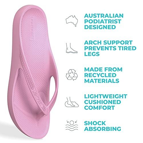 Arch Support Flip Flops – Australian Podiatrists Designed FlipFlops for Women & Men Prevent Tired Aching Legs | Unisex Orthotic Plantar Fasciitis Flip Flops Made From Recycled Materials - SHOP NO2CO2