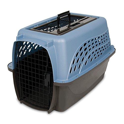 Petmate Two-Door Small Dog Kennel & Cat Kennel, Top Loading or Front Loading Pet Carrier, Made with Recycled Materials, 24 inches in Length For Pets up to 15 Pounds, Made in USA - SHOP NO2CO2