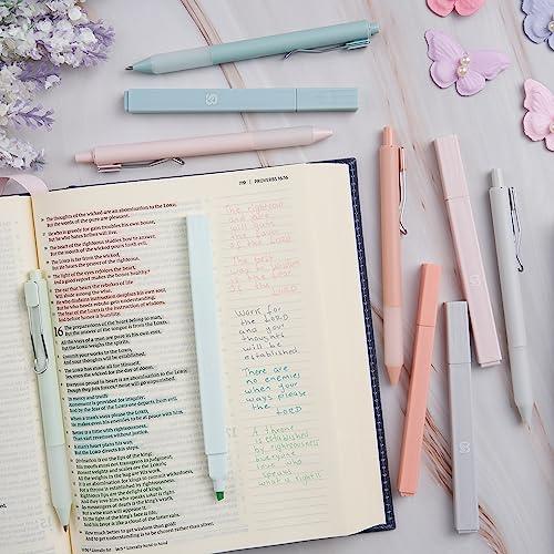 Aesthetic Highlighters and Gel Pens With Soft Ink And Tip, No Bleed Dry Fast Easy to Hold, for Bible Journaling Planner Notes School Office Supplies 10 pack (Pastel) - SHOP NO2CO2