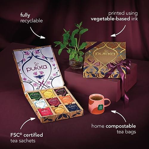 Pukka Herbal Tea Sampler, Organic Tea, Eco-friendly, Self Care Gift Box, 45 Tea Bags, 9 Flavors - SHOP NO2CO2