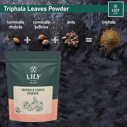 LILY OF THE VALLEY Triphala Powder - Mix of Amla, Haritaki & Bibhitaki - Sourced from India - Herbal Adaptogen Superfood - Vegan & Gluten-Free - Packed in Resealable Pouch (4oz, 113g) - SHOP NO2CO2