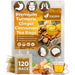 120 Bags Premium Turmeric Ginger Cinnamon Tea, Improve Digestion, Support Brain, Weight, Skin and Sleep, Eco-Conscious Tea Bags and Premium Natural Ingredients. Turmeric Ginger Herbal Tea. No Sugar, No Caffeine, No Gluten, Vegan. - SHOP NO2CO2