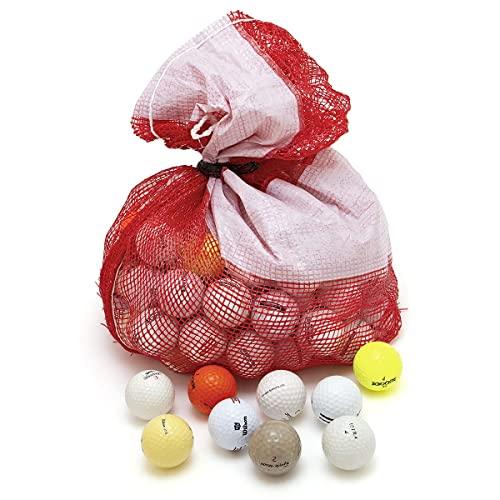 100 Hit-Away Used Golf Balls Bulk - Recycled Golf Balls for Men - Practice & Range Golf Balls - Mix in Mesh Shag Bag - SHOP NO2CO2