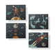 Twigs Paper 12 pcs Space Themed Note Card Set - Assorted Greeting Cards for Every Occasion with Envelopes Included - Cute and Unique Designs - Bulk Stationery Pack - 5.5 x 4.25 Inch Eco-Friendly Paper - SHOP NO2CO2