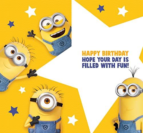 Despicable Me Age 8 Birthday Card, 8th Birthday Card, Age Eight Birthday Card, Climate Pledge Friendly Card, Despicable Me Recyclable Card, Officially Licensed Birthday Card - SHOP NO2CO2