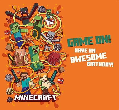 Minecraft Age 7 Birthday Card, 7th Birthday Card, Card for Seventh Birthday, Climate Pledge Friendly Card, Recyclable Birthday Card, Officially Licensed Birthday Card,210 x 290 mm - SHOP NO2CO2