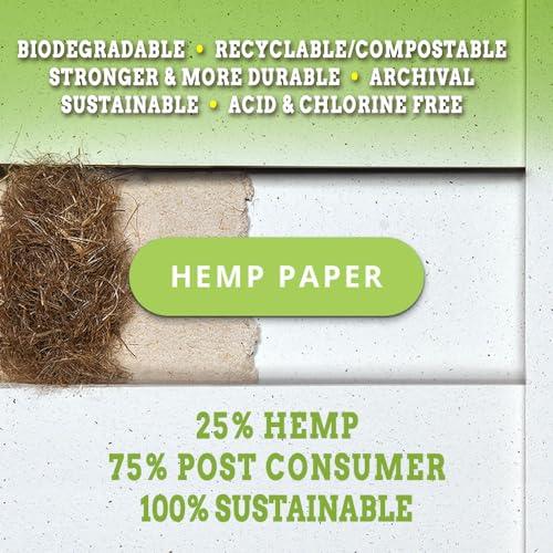 Green Field White Hemp Computer Paper - 60 lb (8.5 x 11 inch) 200 Sheets Blank Tree Free Multipurpose Printer, Copier Ream Paper for Writing, Art, Cards, Fliers & Letters - SHOP NO2CO2