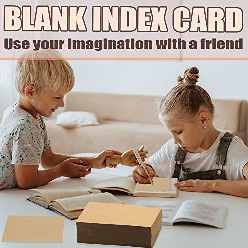 200 Pack Blank 3 x 5 Inch Index Cards, Heavy Study Cards, Note Cards for Office, School Learning, Kraft Paper - SHOP NO2CO2