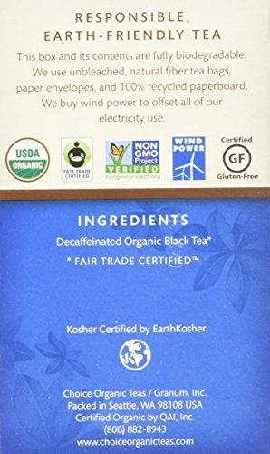 Choice Organics - Organic Decaffeinated English Breakfast Tea (1 Pack) - Fair Trade - Compostable - 16 Organic Black Tea Bags - SHOP NO2CO2