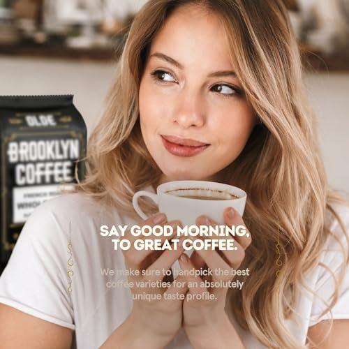 BROOKLYN COFFEE Whole Bean, French Dark Roast (5lb) Silky Smooth, Bold, Balanced - Fresh Bulk Coffee Beans Roasted Weekly in NYC - SHOP NO2CO2