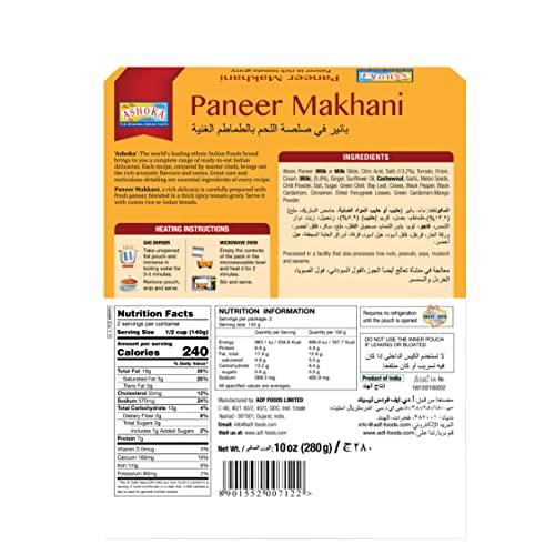 Ashoka Meals 1932, Vegetarian Tomato Cheese Curry, All-Natural, Kosher Certified, Ready to Eat Indian Meals, Authentic Paneer Makhani, Great for Offices, No Preservatives, Pack of 5 - SHOP NO2CO2