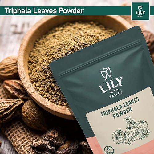 LILY OF THE VALLEY Triphala Powder - Mix of Amla, Haritaki & Bibhitaki - Sourced from India - Herbal Adaptogen Superfood - Vegan & Gluten-Free - Packed in Resealable Pouch (4oz, 113g) - SHOP NO2CO2