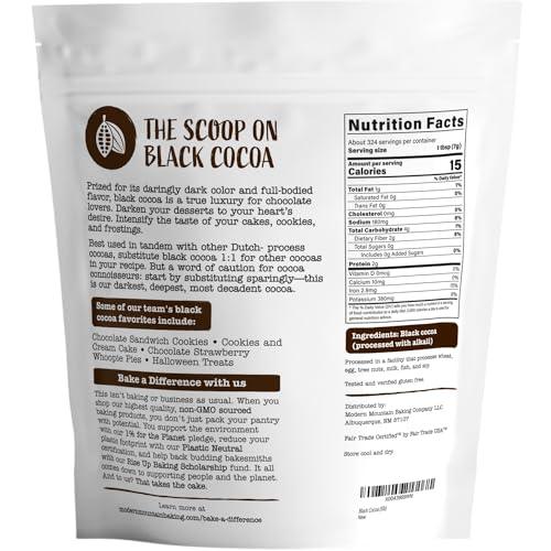 Black Cocoa Powder (5 lb) Bake the Darkest Chocolate Baked Goods, Achieve Rich Chocolate Flavor, Natural Substitute for Black Food Coloring, Dutch-Processed Cocoa Powder, Unsweetened, Extra Dark, Fair Trade Certified - SHOP NO2CO2