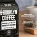 BROOKLYN COFFEE Whole Bean, Breakfast Blend Light Medium Roast (5lb) Delicate, Smooth, Low Acidity - Fresh Bulk Coffee Beans Roasted Weekly in NYC - SHOP NO2CO2