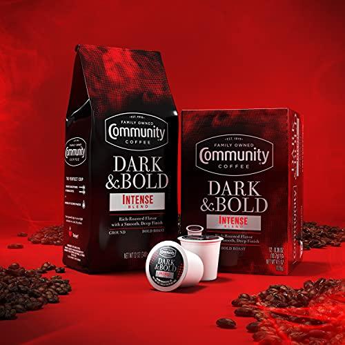 Community Coffee Dark & Bold Intense Blend, Dark Roast Ground Coffee, 12 Ounce Bag (Pack of 1) - SHOP NO2CO2