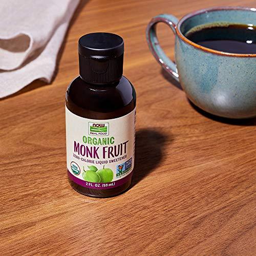 NOW Foods, Certified Organic Monk Fruit Liquid, Zero-Calorie Liquid Sweetener, Non-GMO, Low Glycemic Impact, 2-Ounce - SHOP NO2CO2