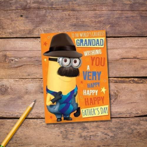 DESPICABLE ME Official Grandad Father's Day Card, Grandad Fathers Day Card, Fathers Day Card for Grandad, World’s Greatest Grandad Fathers Day Card, Climate Pledge Friendly Card - SHOP NO2CO2