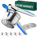 Bellemain Potato Ricer 15 oz with 3 Interchangeable Discs |Potato Masher Stainless Steel, Sweet Potato Masher Kitchen Tool | Spaetzle Maker Press, Khuon Banh Lot, Spaetzle Noodle Maker (Blue) - SHOP NO2CO2