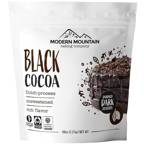 Black Cocoa Powder (5 lb) Bake the Darkest Chocolate Baked Goods, Achieve Rich Chocolate Flavor, Natural Substitute for Black Food Coloring, Dutch-Processed Cocoa Powder, Unsweetened, Extra Dark, Fair Trade Certified - SHOP NO2CO2