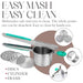 Bellemain Potato Ricer 15 oz with 3 Interchangeable Discs |Potato Masher Stainless Steel, Sweet Potato Masher Kitchen Tool | Spaetzle Maker Press, Khuon Banh Lot, Spaetzle Noodle Maker (Green) - SHOP NO2CO2