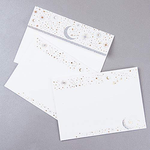 36pcs Starry sky letter writing stationary paper and envelopes set, literary love letter high-end bronzing invitation, creative small fresh Japanese-style Stationery Set Letter Writing Paper - SHOP NO2CO2