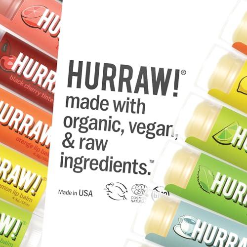 Hurraw! Almond, Cardamom, Rose (Vata) Lip Balm, 2 Pack: Organic, Certified Vegan, Cruelty and Gluten Free. Non-GMO, 100% Natural Ingredients. Bee, Shea, Soy and Palm Free. Made in USA - SHOP NO2CO2