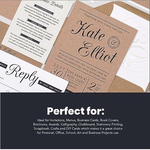 Kraft Cardstock Thick Paper 50 Sheets, 8.5" x 11" Heavyweight 92lb Cover Card Stock for Crafts and DIY Cards Making - SHOP NO2CO2