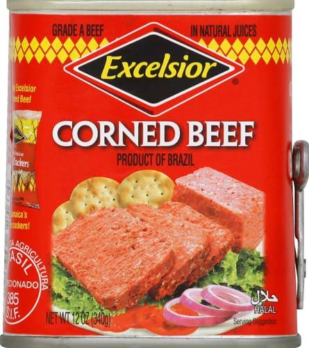 EXCELSIOR Corned Beef in Natural Juices, 12 Ounce (Pack of 4) - SHOP NO2CO2