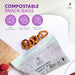 100% Compostable Zip Bag (Pack of 50) (Snack) - Resealable BioBased – Eco Friendly Freezer Safe - Extra Strength Strong Food Storage Bags – Plant-Based Reusable Sandwich Bags - SHOP NO2CO2