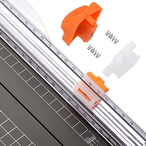 Firbon A4 Paper Cutter 12 Inch Titanium Paper Trimmer Scrapbooking Tool with Automatic Security Safeguard and Side Ruler for Craft Paper, Coupon, Label and Cardstock (Black) - SHOP NO2CO2