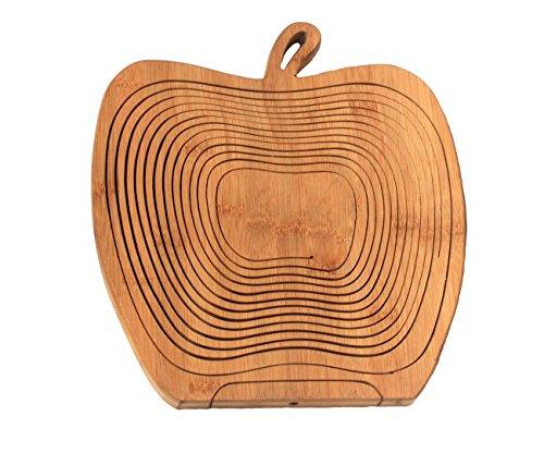 RaanPahMuang Fair Trade Bamboo Wood Collapsible Apple Fruit Serving Basket - SHOP NO2CO2