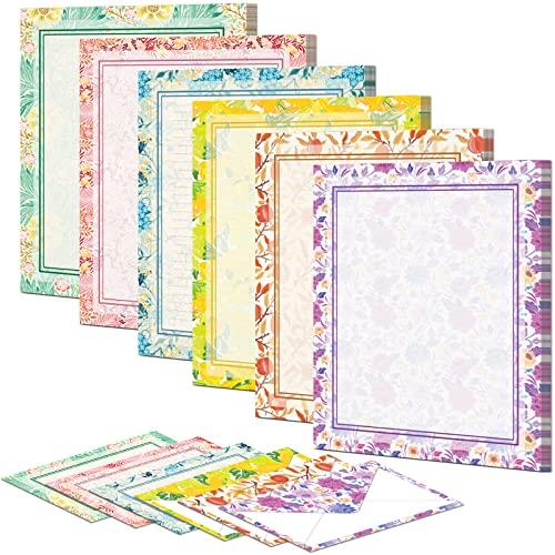 Anzon Mories Vintage Morris Stationery Paper (Both Sides Lined) 48 Sheet, Self-Sealing Envelopes 24 PC, Heavy Weight Floral Writing Letter Stationary, Printer Friendly, US Letter Size 11" x 8.5" - SHOP NO2CO2