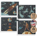 Twigs Paper 12 pcs Space Themed Note Card Set - Assorted Greeting Cards for Every Occasion with Envelopes Included - Cute and Unique Designs - Bulk Stationery Pack - 5.5 x 4.25 Inch Eco-Friendly Paper - SHOP NO2CO2