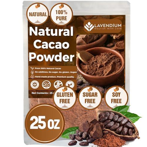 25oz (1.56 lbs) Cacao Powder, 100% Natural & Pure Cacao Powder, Unsweetened Cacao Powder, Rich Chocolate Flavor, Perfect for Baking & Smoothies No Additives, No Gluten, Vegan. - SHOP NO2CO2