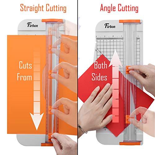 Firbon A4 Paper Cutter 12 Inch Titanium Paper Trimmer Scrapbooking Tool with Side Ruler for Craft Paper, Coupon, Label, Cardstock (White) - SHOP NO2CO2