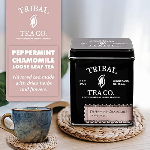 Tribal Tea Co. | Loose Leaf Tea, Herbal Tea Made with Natural & Full of Nutrients Tea Leaves, Organic Loose Leaves Tea Available In Range of Flavors (Peppermint Chamomile) - SHOP NO2CO2