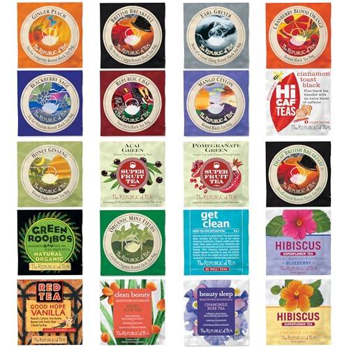 The Republic of Tea – Premium Assortment of Teas & Herbs, 40 Individually Wrapped Tea Bags - SHOP NO2CO2