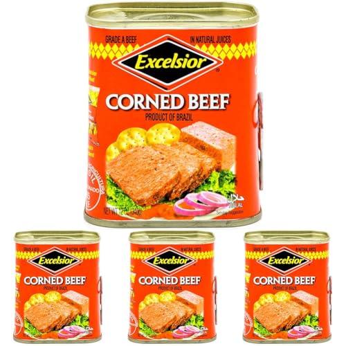 EXCELSIOR Corned Beef in Natural Juices, 12 Ounce (Pack of 4) - SHOP NO2CO2