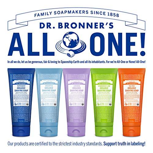 Dr. Bronner's - Organic Shaving Soap (Unscented, 7 Ounce) - Certified Organic, Sugar and Shikakai Powder, Soothes and Moisturizes for Close Comfortable Shave, Use on Face, Underarms and Legs - SHOP NO2CO2