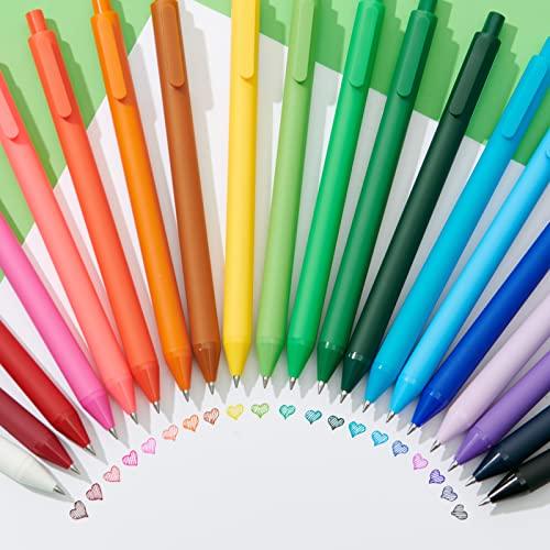 Kaco PURE Colored Gel Pens 0.5mm 20 Pieces Set Colorful Multi-color Ink Fine Point Comfort Grip Quick Drying School Office Supplies Stationery - SHOP NO2CO2