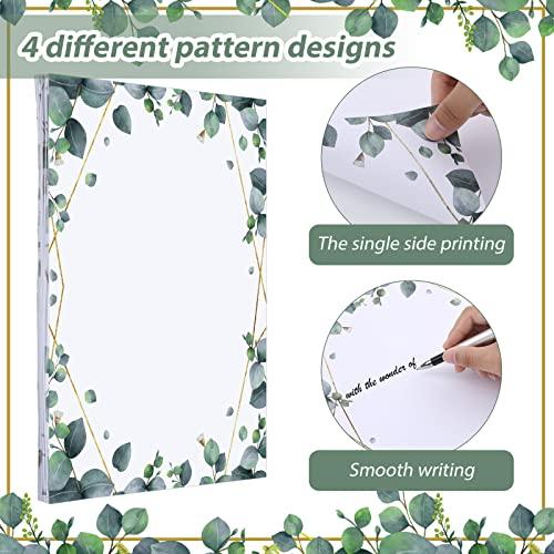 48 Sheets Paper Stationery Decorative Design Printer Paper Leaf Theme Greenery Border Design Writing Stationary Printing Paper 8.5 x 11 Inches for Office School Wedding Home Supplies (Eucalyptus) - SHOP NO2CO2