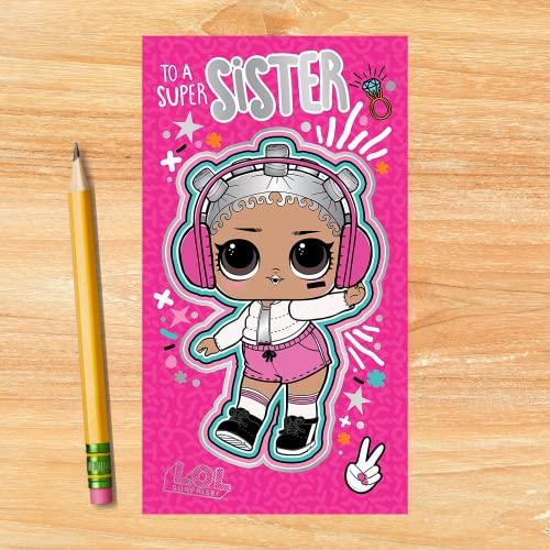 Official LOL Surprise Sister Birthday Card, Birthday Card for Sister, Climate Pledge Friendly Card for Sister, Recyclable Birthday Card, Officially Licensed Birthday Card - SHOP NO2CO2