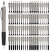 Simply Genius Pens in Bulk - 100 pack of Office Pens - Retractable Ballpoint Pens in Black Ink - Great for Schools, Notebooks, Journals & More (Gray/Black, 100pcs) - SHOP NO2CO2