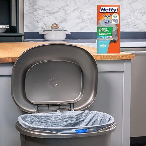 Hefty® Ultra Strong Tall Kitchen Trash Bags, 35% Recovered Materials, Seaside Breeze, 13 Gallon, 80 Count - SHOP NO2CO2