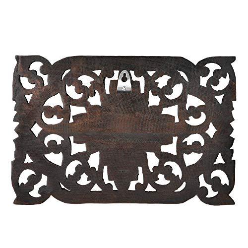 AeraVida Thai Daisy Floral Hand Carved Teak Wood Wall Art 12"x8" | Carved Wood Wall Art | Handcraft Wooden Wall Art Home Décor - SHOP NO2CO2