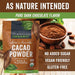 Viva Naturals Organic Cacao Powder, 8 oz - Unsweetened Cocoa Powder With Rich Dark Chocolate Flavor, Perfect for Baking & Smoothies - Certified Vegan, Keto & Paleo, Non-GMO & Gluten-Free, 227 g - SHOP NO2CO2