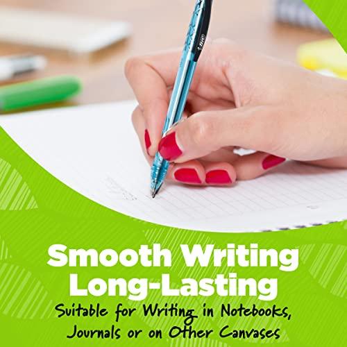 BIC Ecolutions Ocean-Bound Plastic Gel Pens, Medium Point (1.0mm), 12-Count Pack, Retractable Black Ink Pens Made from 78% Ocean-Bound Recycled Plastic Excluding Ink Cartridge - SHOP NO2CO2