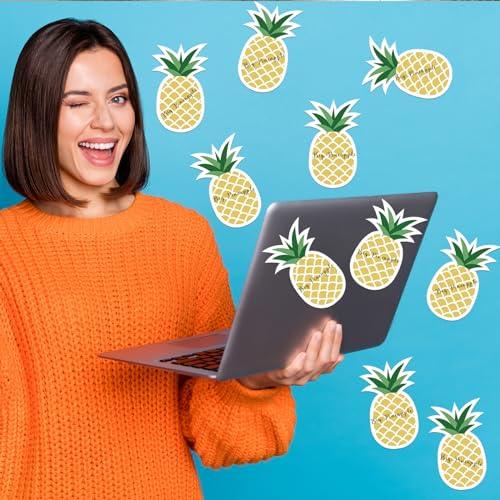 48 Pieces Pineapple Style Sticky Notes Self-Adhesive Summer Pineapple Design Note Pads Hawaii Pineapple Sticky Memo Notes for Reminder Stationery Studying School Office Home Supplies - SHOP NO2CO2