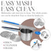 Bellemain Potato Ricer 15 oz with 3 Interchangeable Discs |Potato Masher Stainless Steel, Sweet Potato Masher Kitchen Tool | Spaetzle Maker Press, Khuon Banh Lot, Spaetzle Noodle Maker (Blue) - SHOP NO2CO2